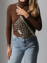 Belt Bag Custine Gerecycleerd Katoen Rivedroite Bruin forever wild CUSTIFOR-vue-porte